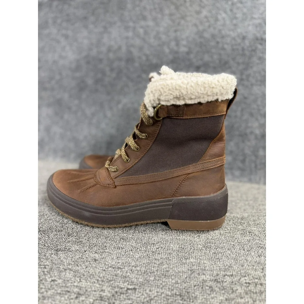 Merrell Boots Womens 9 Brown Leather Faux Fur Lined Insulated Snow J001580